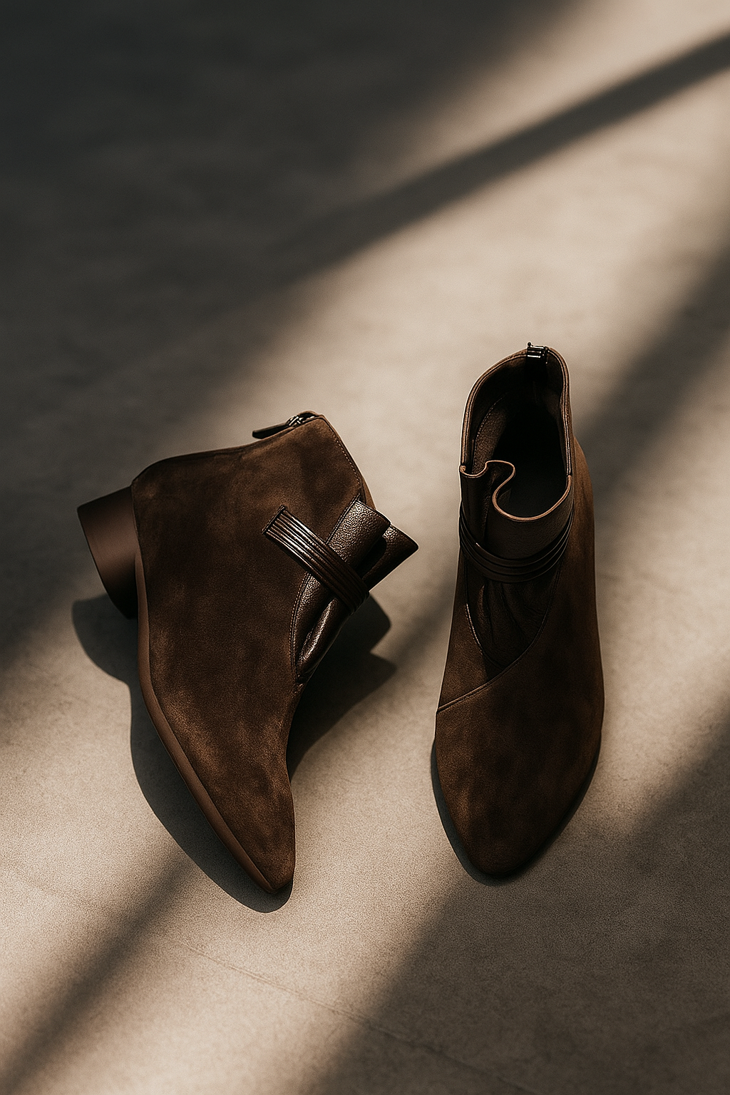 Vivienne Italian Crest Suede Boots