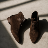 Vivienne Italian Crest Suede Boots