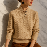 Arden Button-Up Cashmere Sweater