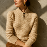 Arden Button-Up Cashmere Sweater