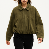 Arden Women's Suede Bomber