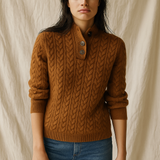 Arden Button-Up Cashmere Sweater