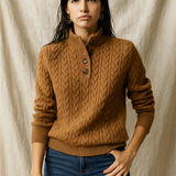 Arden Button-Up Cashmere Sweater