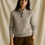 Arden Button-Up Cashmere Sweater
