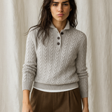 Arden Button-Up Cashmere Sweater