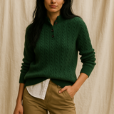 Arden Button-Up Cashmere Sweater
