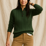 Arden Button-Up Cashmere Sweater