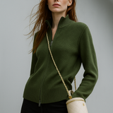 Natasha Wool Zip Cardigan