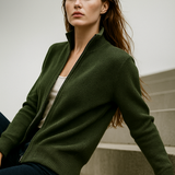 Natasha Wool Zip Cardigan