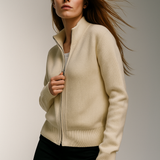Natasha Wool Zip Cardigan