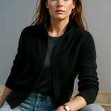 Natasha Wool Zip Cardigan