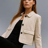 Avery Suede Cropped Jacket