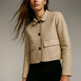 Avery Suede Cropped Jacket