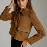 Avery Suede Cropped Jacket