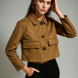 Avery Suede Cropped Jacket