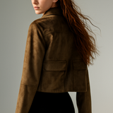 Avery Suede Cropped Jacket