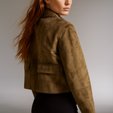Avery Suede Cropped Jacket