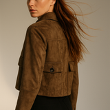 Avery Suede Cropped Jacket