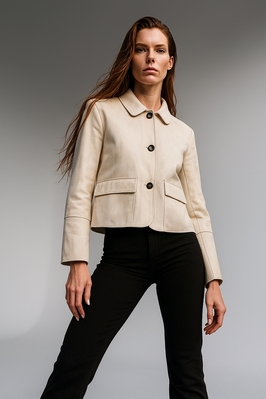 Avery Suede Cropped Jacket