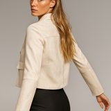 Avery Suede Cropped Jacket