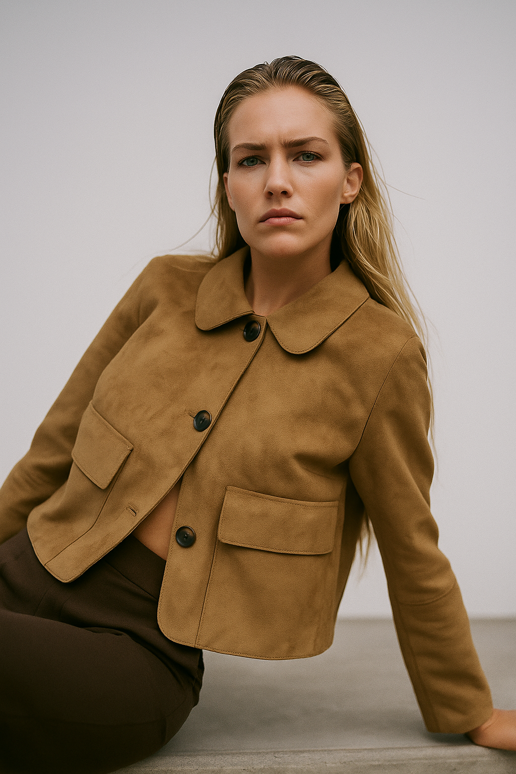 Avery Suede Cropped Jacket