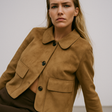 Avery Suede Cropped Jacket