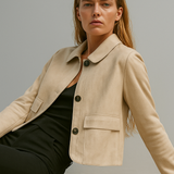Avery Suede Cropped Jacket