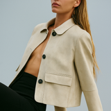 Avery Suede Cropped Jacket