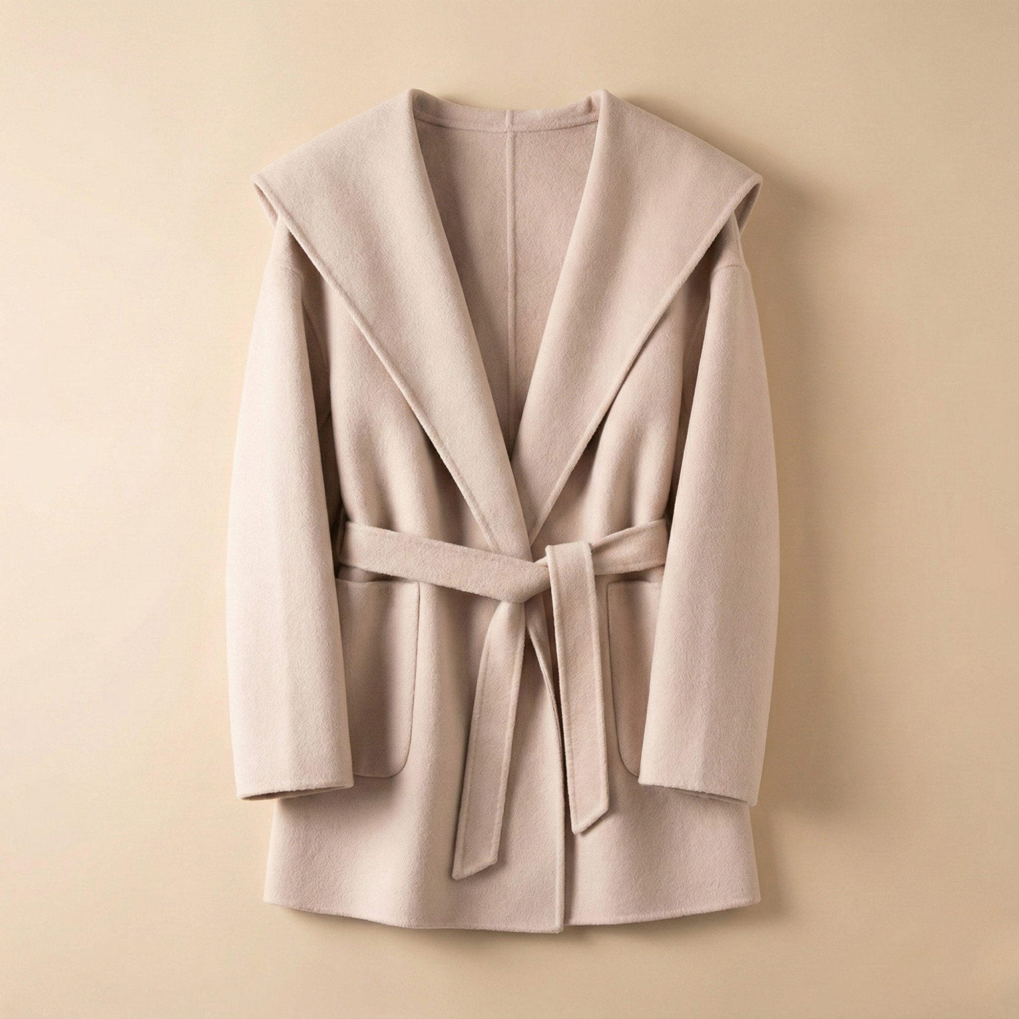 Camel-Hair Long Pointed Coat