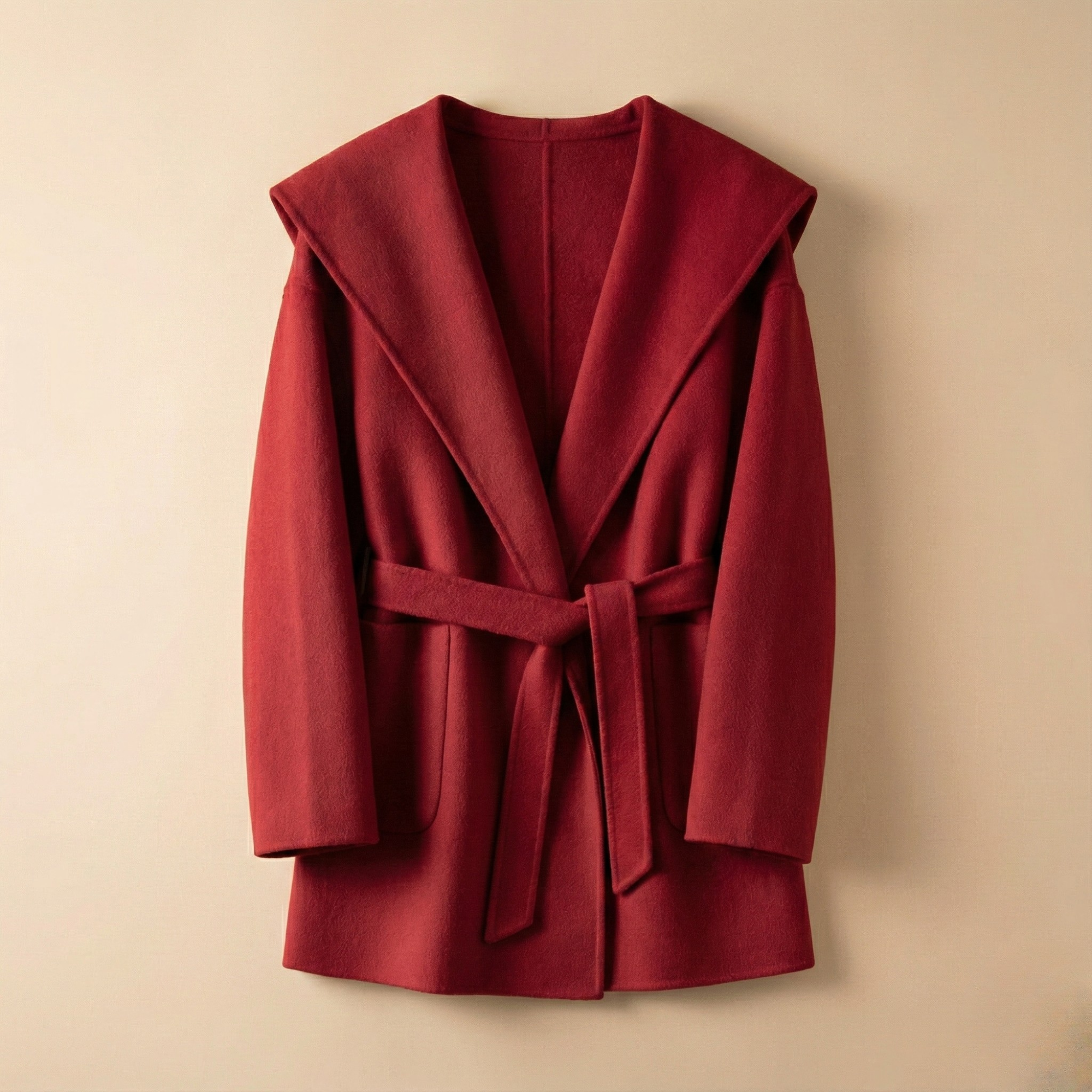 Camel-Hair Long Pointed Coat