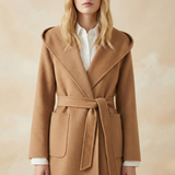 Camel-Hair Long Pointed Coat