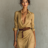 Selene Lapel Maxi Dress