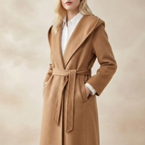 Camel-Hair Long Pointed Coat