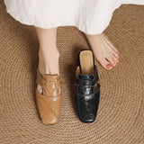 Fjord Italian Leather Square-Toe Mule