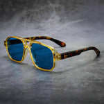 Havana Oversized Square Sunglasses in Camel — Sunglasses