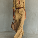Selene Lapel Maxi Dress
