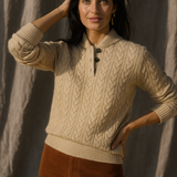 Arden Button-Up Cashmere Sweater