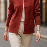 Maribelle Pearl Trim Cardigan
