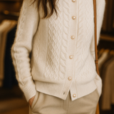 New London Pearl Button Cardigan
