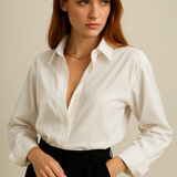 100% Organic Cotton Women's Classic Formal Blouse