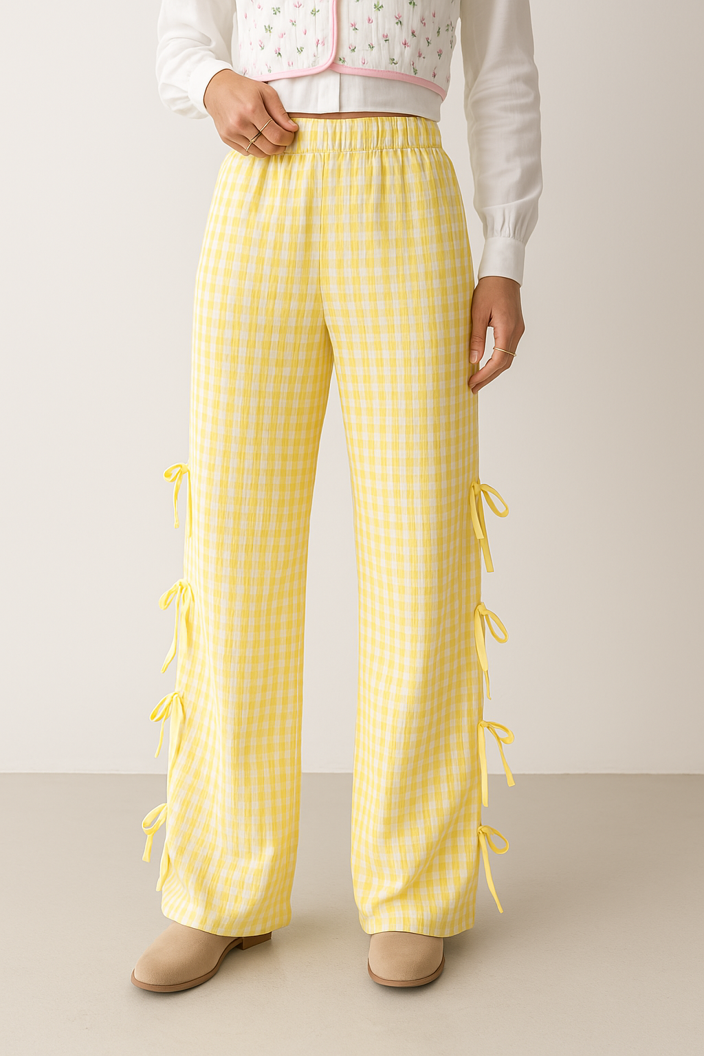 Casual Checkered Cotton Trousers – Lacceti