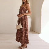 Colette Polka Dot Sweeping Midi Dress