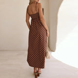 Colette Polka Dot Sweeping Midi Dress