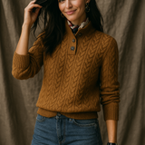 Arden Button-Up Cashmere Sweater
