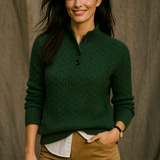 Arden Button-Up Cashmere Sweater