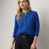 Madeline Cable-Knit Cashmere Cardigan