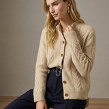Madeline Cable-Knit Cashmere Cardigan