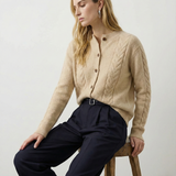 Madeline Cable-Knit Cashmere Cardigan