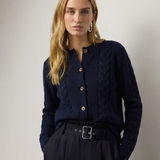 Madeline Cable-Knit Cashmere Cardigan