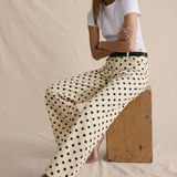 Polka Dot Wide-Leg Trouser